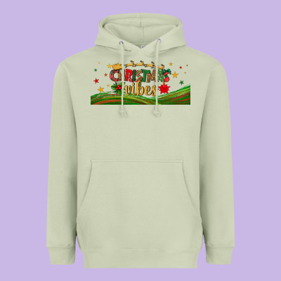 Christmas Vibes Libbey Glass Heavyweight Hoodie Designed By Bundleandbundleshop