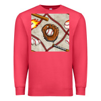Cardinal baseball glove and bat seamless pattern Premium Sweatshirt - BundleAndBundleShop