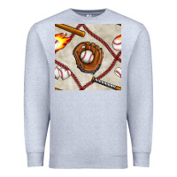 Heather Grey baseball glove and bat seamless pattern Premium Sweatshirt - BundleAndBundleShop