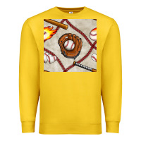 Lemon baseball glove and bat seamless pattern Premium Sweatshirt - BundleAndBundleShop