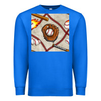 True Royal baseball glove and bat seamless pattern Premium Sweatshirt - BundleAndBundleShop