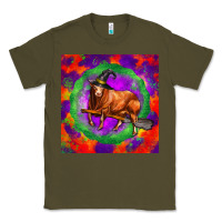 Army Green halloween red angus bull Classic Tee - LillyAllenDesigns