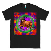 Black halloween red angus bull Classic Tee - LillyAllenDesigns