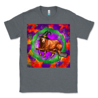 Charcoal Heather halloween red angus bull Classic Tee - LillyAllenDesigns