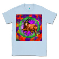 Dusty Blue halloween red angus bull Classic Tee - LillyAllenDesigns