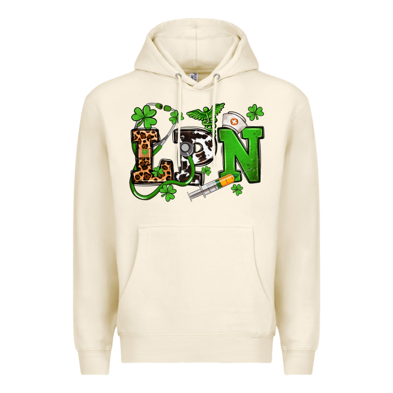 St. Patrick's Day Lpn Premium Hoodie by OliviaCreatesArt | Teevron