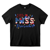 Black little miss firecracker Heavy Core Tee - MaliasSmallBusiness