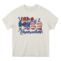 Cream little miss firecracker Heavy Core Tee - MaliasSmallBusiness