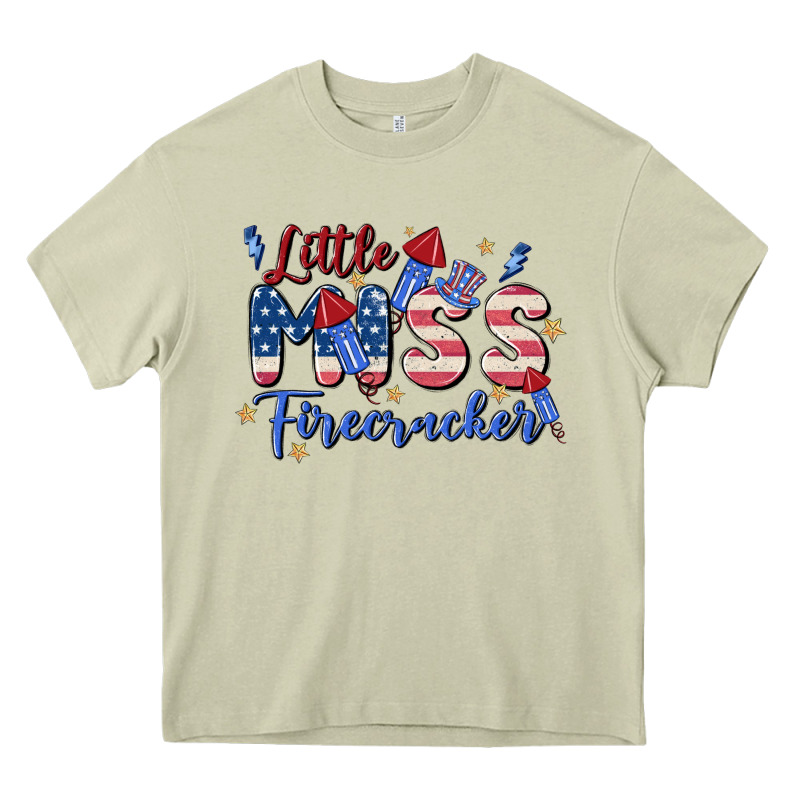 Little Miss Firecracker Heavy Core Tee by MaliasSmallBusiness | Teevron
