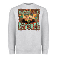 Raising Hell With The Hippies And The Cowboys Heavyweight Sweatshirt | Teevron