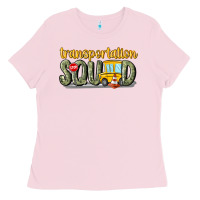 Bubblegum Pink transportation squad Ladies Tee - MaliasSmallBusiness