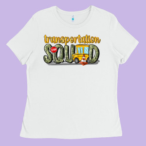 Transportation Squad Ladies Tee Designed By Maliassmallbusiness