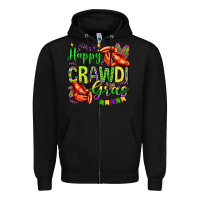 Black happy crawdi gras olivia Zipper Hoodie - OliviaCreatesArt