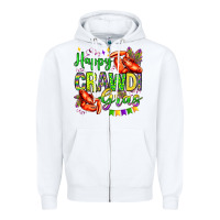 White happy crawdi gras olivia Zipper Hoodie - OliviaCreatesArt