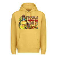 Antique Gold tequila made me do it Premium Hoodie - RanaPortraitStore