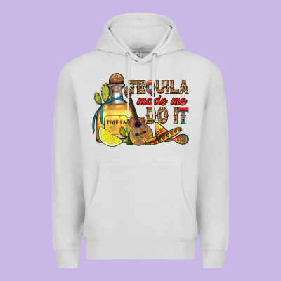 Tequila Made Me Do It Premium Hoodie Designed By Ranaportraitstore