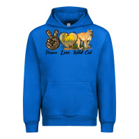 Cobalt Peace Love Wild cat Urban Hoodie - LillyAllenDesigns
