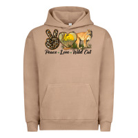 Pigment Burro Peace Love Wild cat Urban Hoodie - LillyAllenDesigns