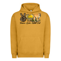 Pigment Peanut Butter Peace Love Wild cat Urban Hoodie - LillyAllenDesigns