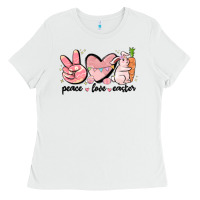 White peace love easter Ladies Tee - MaliasSmallBusiness