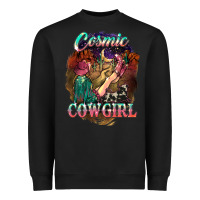 Black Cosmic Cowgirl Heavyweight Sweatshirt - HowdyJamesFarm