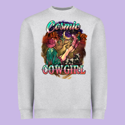 Cosmic Cowgirl Heavyweight Sweatshirt Designed By Howdyjamesfarm