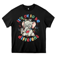 Black it's ok to be different Heavy Core Tee - MaliasSmallBusiness