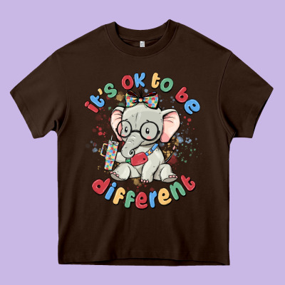 It's Ok To Be Different Heavy Core Tee Designed By Maliassmallbusiness
