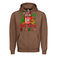 Chestnut hot cocoa season Zipper Hoodie - OliviaCreatesArt