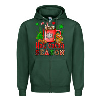 Sports Green hot cocoa season Zipper Hoodie - OliviaCreatesArt