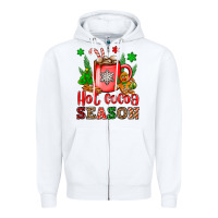 White hot cocoa season Zipper Hoodie - OliviaCreatesArt
