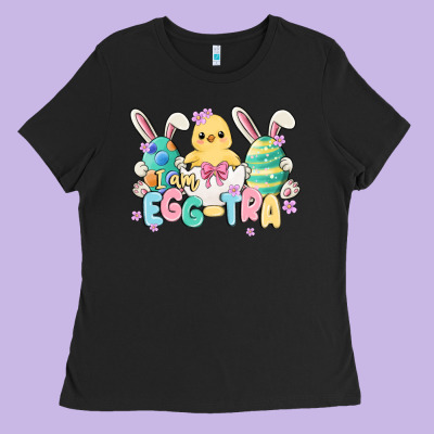 I Am Eggtra Ladies Tee Designed By Maliassmallbusiness