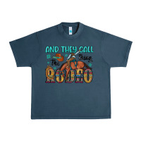 Midnight Navy and they call the thing rodeo Urban Heavy Tee - Artiststas
