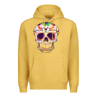 Antique Gold Cinco de mayo skull Premium Hoodie - FaDigitalArtStudio