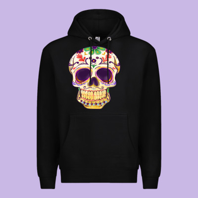 Cinco De Mayo Skull Premium Hoodie Designed By Fadigitalartstudio