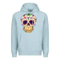 Blue Mist Cinco de mayo skull Premium Hoodie - FaDigitalArtStudio