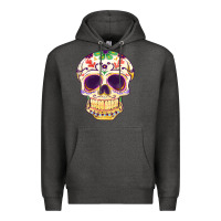 Charcoal Heather Cinco de mayo skull Premium Hoodie - FaDigitalArtStudio