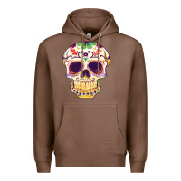 Chestnut Cinco de mayo skull Premium Hoodie - FaDigitalArtStudio