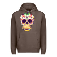 Coffee Cinco de mayo skull Premium Hoodie - FaDigitalArtStudio