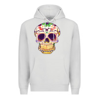 Dove Grey Cinco de mayo skull Premium Hoodie - FaDigitalArtStudio