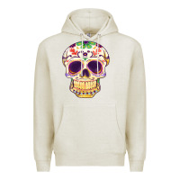 Oatmeal Heather Cinco de mayo skull Premium Hoodie - FaDigitalArtStudio