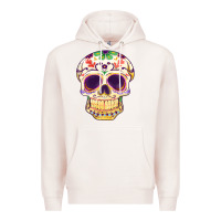Pale Pink Cinco de mayo skull Premium Hoodie - FaDigitalArtStudio