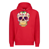Red Cinco de mayo skull Premium Hoodie - FaDigitalArtStudio