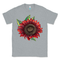 Heather Grey ProCut Red Sunflower Classic Tee - LillyAllenDesigns
