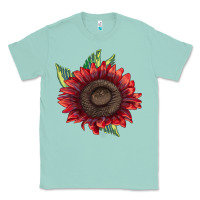 Seafoam ProCut Red Sunflower Classic Tee - LillyAllenDesigns