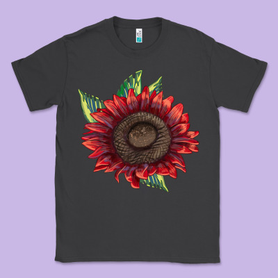 Procut Red Sunflower Classic Tee Designed By Lillyallendesigns