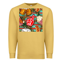 Antique Gold american football snacks with serape and leopard Premium Sweatshirt - BundleAndBundleShop