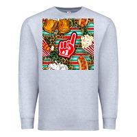 Heather Grey american football snacks with serape and leopard Premium Sweatshirt - BundleAndBundleShop