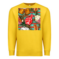 Lemon american football snacks with serape and leopard Premium Sweatshirt - BundleAndBundleShop