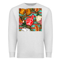 Oatmeal Heather american football snacks with serape and leopard Premium Sweatshirt - BundleAndBundleShop